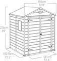 CASETTA MANOR PENT 6X6 184X185X200 KETER