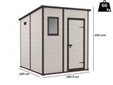 CASETTA MANOR PENT 6X6 184X185X200 BEIGE KETER