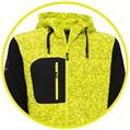 FELPA U-POWER RAINBOW YELLOW FLUO TG.XXL  C/CAPP.C/ZIP