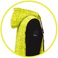 FELPA U-POWER RAINBOW YELLOW FLUO TG.XXL  C/CAPP.C/ZIP