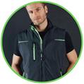 GILET U-POWER UNIVERSE ASPHALT GREY/GREEN TG.L