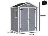 CASETTA MANOR 6X5 185X152X226H GREY KETER