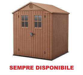 CASETTA DARWIN SHED MARRONE 6X6 C/FINESTRE FRONTALI KETER