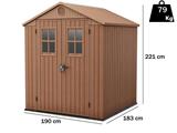 CASETTA DARWIN SHED MARRONE 6X6 C/FINESTRE FRONTALI KETER