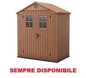 CASETTA DARWIN SHED 6X4 MARRONE C/FINESTRE FRONTALI KETER
