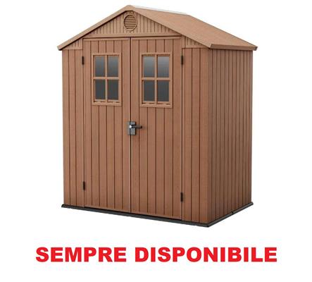 CASETTA DARWIN SHED 6X4 MARRONE C/FINESTRE FRONTALI KETER