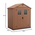 CASETTA DARWIN SHED 6X4 MARRONE C/FINESTRE FRONTALI KETER