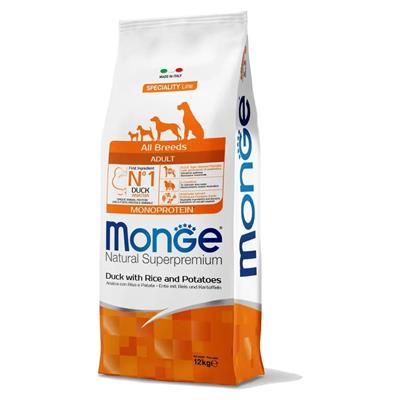MONGE DOG 12 KG. ALL BREED ANATRA/RISO ADULT