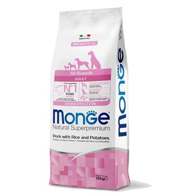 MONGE DOG 12 KG. ALL BREED MAIALE RISO ADULT