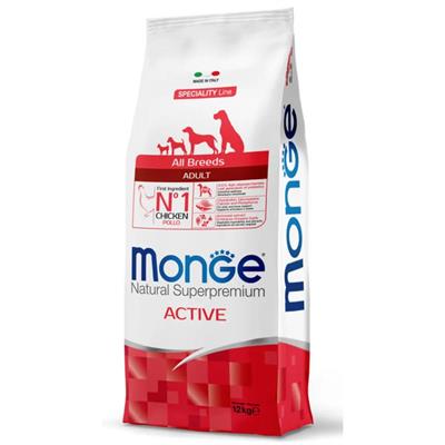 MONGE DOG 12 KG. ALL BREEDS ACTIVE POLLO