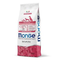 MONGE DOG 12 KG. ALL BREEDS PUPPY MANZO/RISO